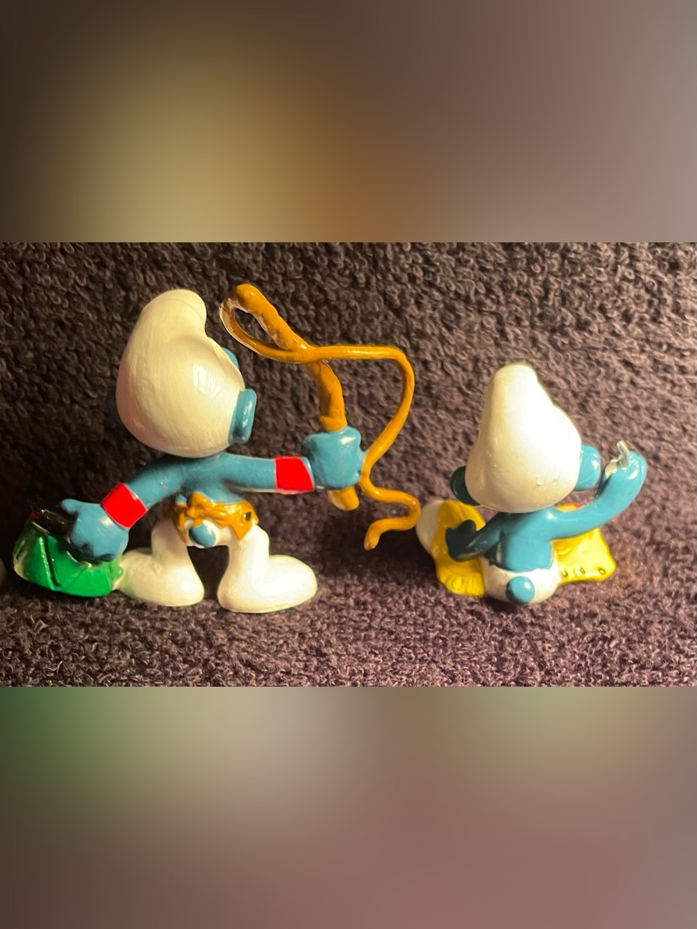 Vintage 1970’s Smurf figurines Lot of 6 - Picture 5 of 15